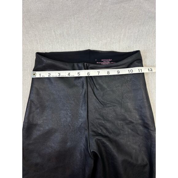 Commando women’s black Faux Leather Flare Crop legging size small slimming - Picture 8 of 12